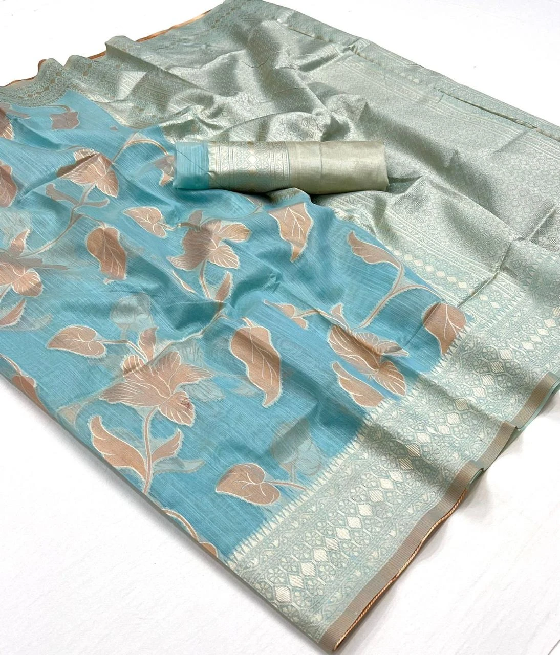 Rajbeer Kapri Linen Handloom Weaving Linen Wholesale Fancy Sarees Catalog — Wholesale Sarees, MPA wholesale from Surat - Gallery Image 7